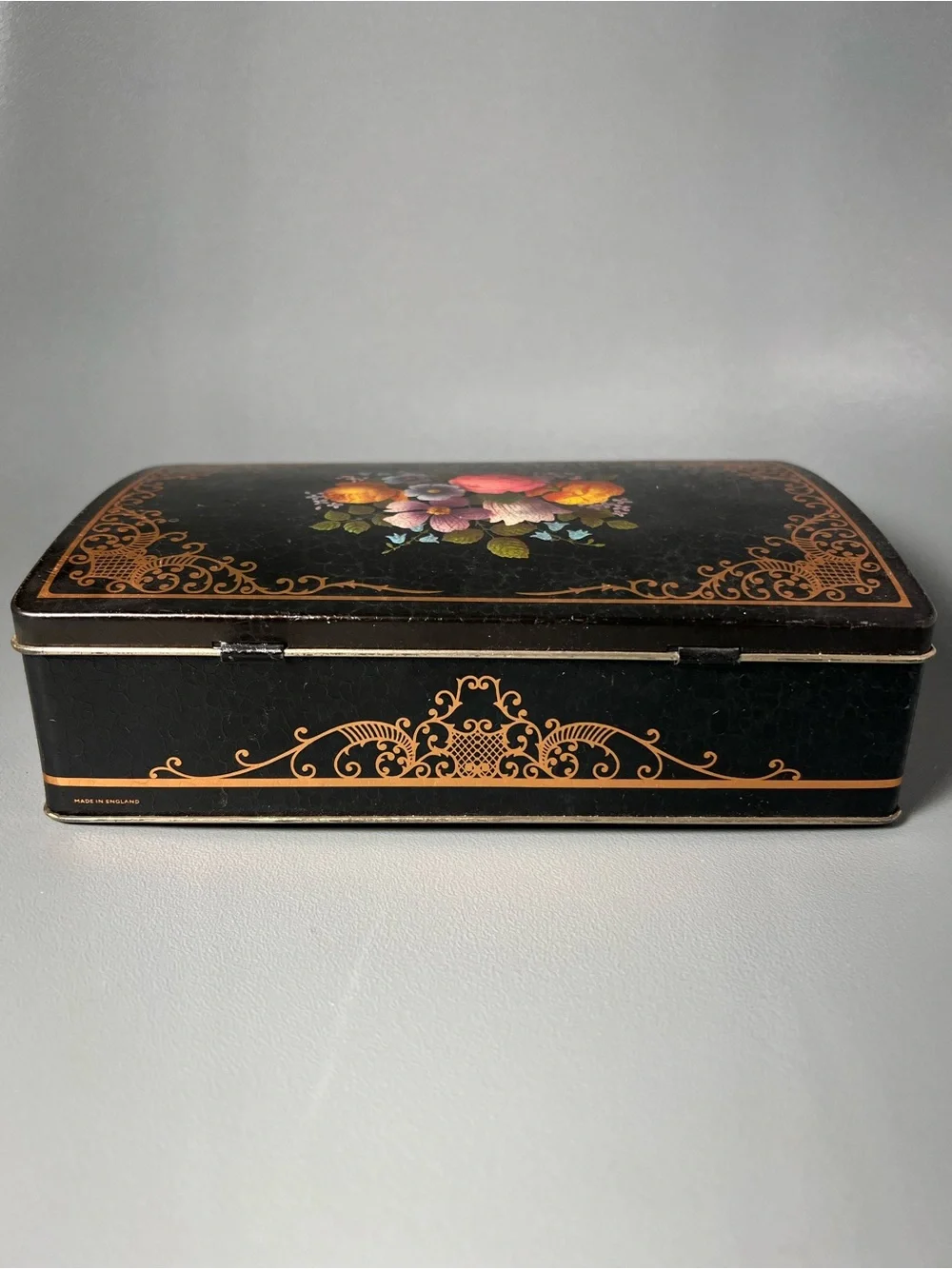 Floral Tin Container